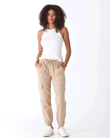 Delilah Stretch Twill Cargo Jogger 27" Womens Bottoms Pants Threads 4 Thought 