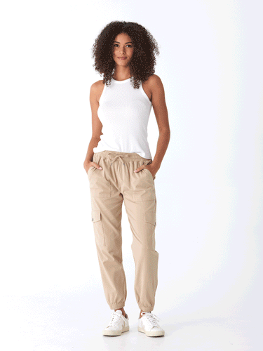 Delilah Stretch Twill Cargo Jogger 27" Womens Bottoms Pants Threads 4 Thought 