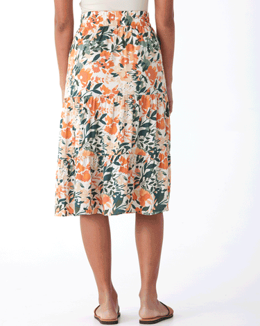 Kathleen Printed Woven Midi Skirt Womens Bottoms Skirt Threads 4 Thought 