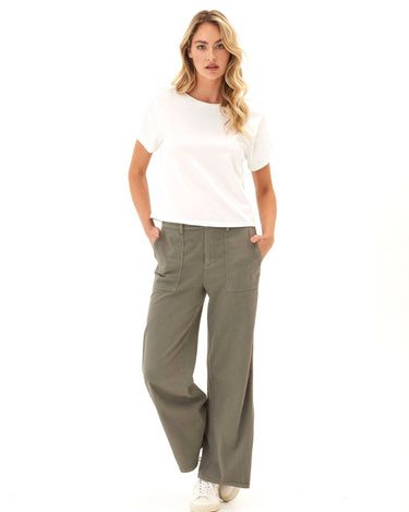 Pamela Stretch Twill Wide Leg Pant Womens Bottoms Pants Threads 4 Thought 