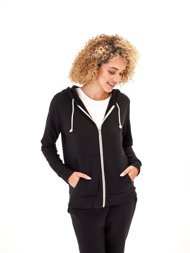 Triblend Zip Hoodie Womens Outerwear Sweatshirt Threads 4 Thought 