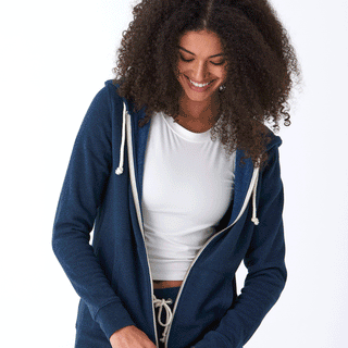 Triblend Zip Hoodie Womens Outerwear Sweatshirt Threads 4 Thought 