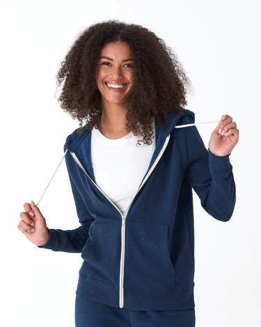 Triblend Zip Hoodie Womens Outerwear Sweatshirt Threads 4 Thought 