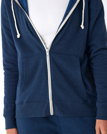 Triblend Zip Hoodie Womens Outerwear Sweatshirt Threads 4 Thought 