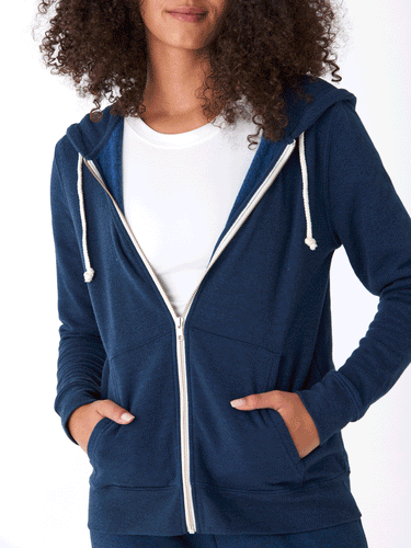 Triblend Zip Hoodie Womens Outerwear Sweatshirt Threads 4 Thought 