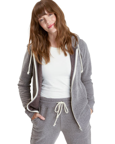 Triblend Zip Hoodie Womens Outerwear Sweatshirt Threads 4 Thought 