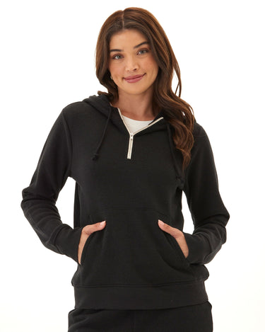 Sinead 1/4 Zip Triblend Fleece Hoodie Womens Outerwear Sweatshirt Threads 4 Thought 