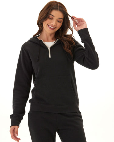 Sinead 1/4 Zip Triblend Fleece Hoodie Womens Outerwear Sweatshirt Threads 4 Thought 