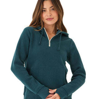 Sinead 1/4 Zip Triblend Fleece Hoodie Womens Outerwear Sweatshirt Threads 4 Thought 