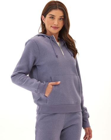 Sinead 1/4 Zip Triblend Fleece Hoodie Womens Outerwear Sweatshirt Threads 4 Thought 