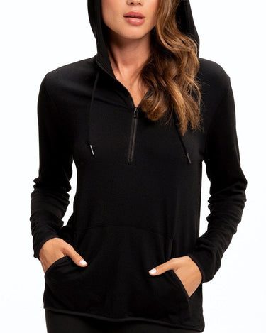 Kyanna FeatherLoop Half Zip Hoodie Womens Outerwear Sweatshirt Threads 4 Thought 