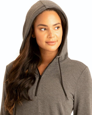 Kyanna FeatherLoop Half Zip Hoodie Womens Outerwear Sweatshirt Threads 4 Thought 