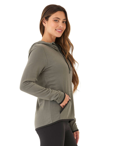 Kyanna FeatherLoop Half Zip Hoodie Womens Outerwear Sweatshirt Threads 4 Thought 