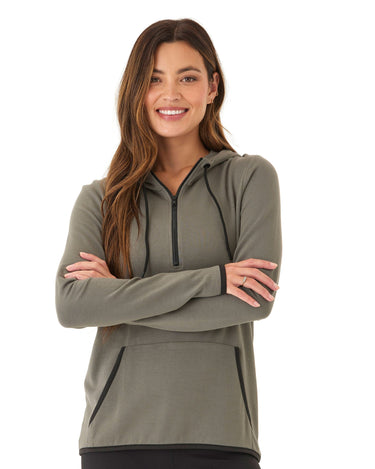 Kyanna FeatherLoop Half Zip Hoodie Womens Outerwear Sweatshirt Threads 4 Thought 