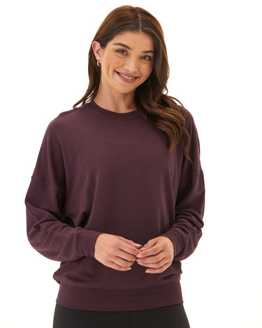 Cathy Feather Fleece Boyfriend Fit Pullover Womens Tops Long Tee Threads 4 Thought 