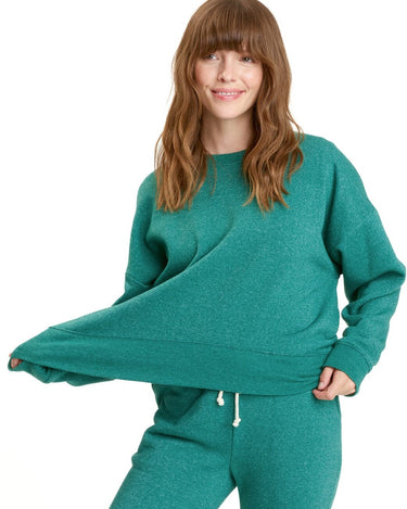 Naia Triblend Fleece Drop Shoulder Pullover Womens Outerwear Sweatshirt Threads 4 Thought 