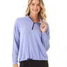 Nyla Feather Fleece Half Zip Pullover Womens Outerwear Sweatshirt Threads 4 Thought 