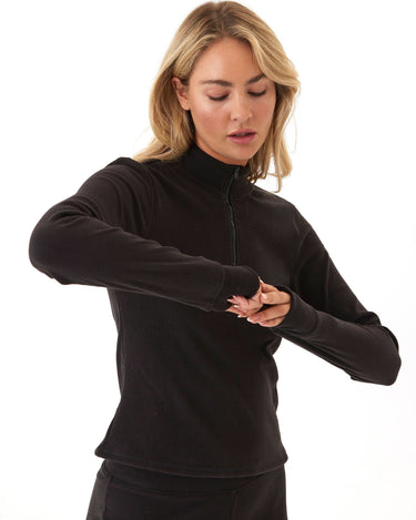 Roni Brushed Performance Rib 1/4 Zip Pullover Womens Outerwear Sweatshirt Threads 4 Thought 