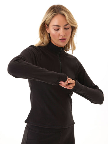 Roni Brushed Performance Rib 1/4 Zip Pullover Womens Outerwear Sweatshirt Threads 4 Thought 