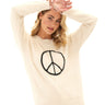 Fuzzy Knit Peace Graphic Pullover Womens Outerwear Sweater Threads 4 Thought 