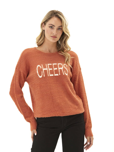 Fuzzy Knit Cheers Graphic Pullover Threads 4 Thought 