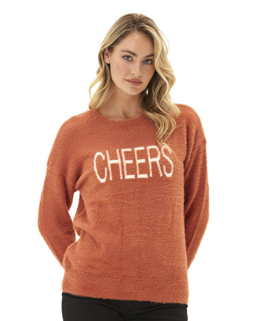 Fuzzy Knit Cheers Graphic Pullover Threads 4 Thought 