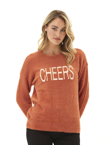 Fuzzy Knit Cheers Graphic Pullover Threads 4 Thought 