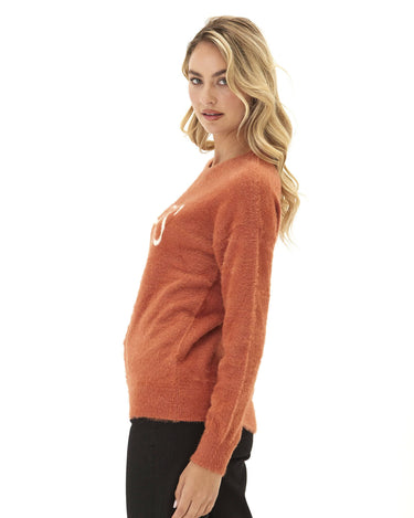 Fuzzy Knit Cheers Graphic Pullover Threads 4 Thought 