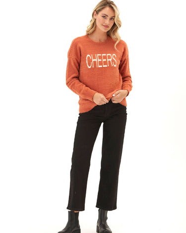 Fuzzy Knit Cheers Graphic Pullover Threads 4 Thought 