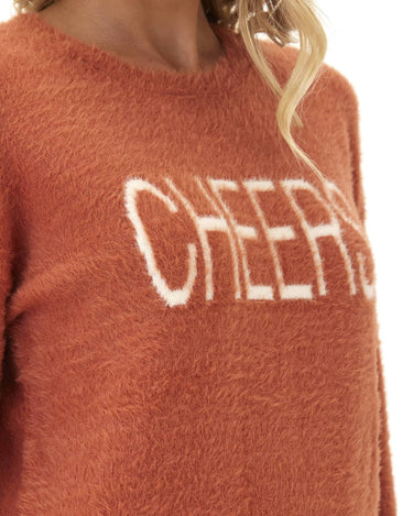 Fuzzy Knit Cheers Graphic Pullover Threads 4 Thought 