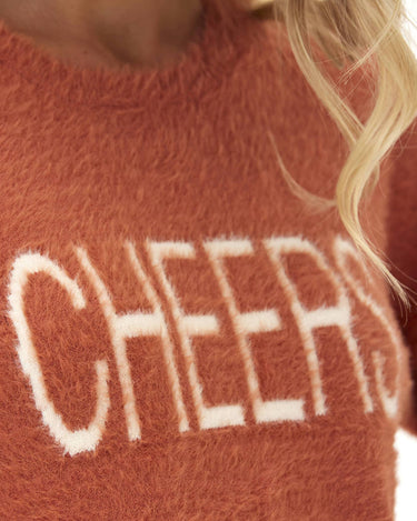 Fuzzy Knit Cheers Graphic Pullover Threads 4 Thought 