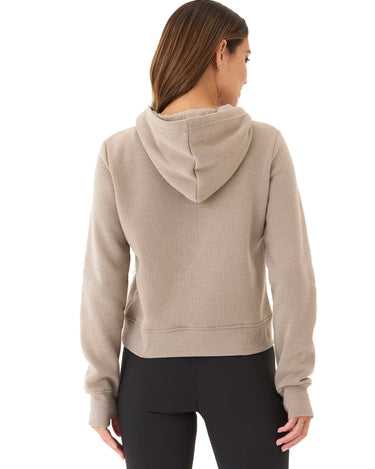 Tyra Triblend Fleece 1/4-Zip Hoodie Womens Outerwear Sweatshirt Threads 4 Thought 