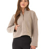 Nikki Triblend Fleece 1/2-Zip Mock Neck Womens Outerwear Sweatshirt Threads 4 Thought 