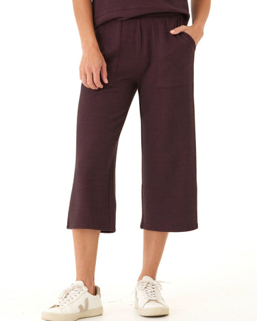 Beatrice Dream Fleece Wide Leg Capri Pant Womens Bottoms Sweatpants Threads 4 Thought 