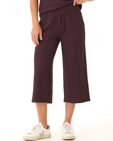 Beatrice Dream Fleece Wide Leg Capri Pant Womens Bottoms Sweatpants Threads 4 Thought 