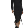 Thia Luxe Jersey Ruched Midi Dress Womens Tops Long Threads 4 Thought 