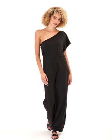 Shivani Luxe Jersey One-Shoulder Jumpsuit Womens Rompers Threads 4 Thought 