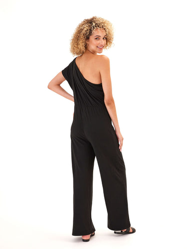 Shivani Luxe Jersey One-Shoulder Jumpsuit Womens Rompers Threads 4 Thought 