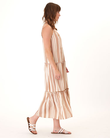 Gina Linen Stripe Tiered Dress Womens Dresses Threads 4 Thought 