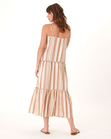 Gina Linen Stripe Tiered Dress Womens Dresses Threads 4 Thought 