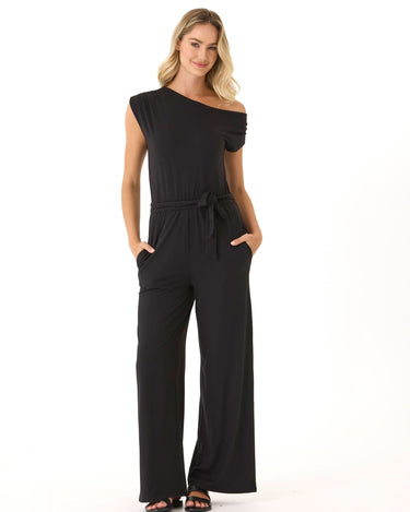 Leoni Luxe Jersey Wide Leg Jumpsuit Womens Rompers Threads 4 Thought 