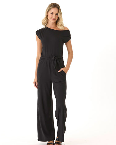 Leoni Luxe Jersey Wide Leg Jumpsuit Womens Rompers Threads 4 Thought 