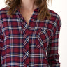 Marlow Woven Button-Up Plaid Shirt Womens Tops Long Threads 4 Thought 