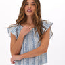 Henrietta Printed Gauze Top Womens Tops Short Threads 4 Thought 