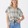 Sheena Woven Button Up Womens Tops Short Threads 4 Thought 