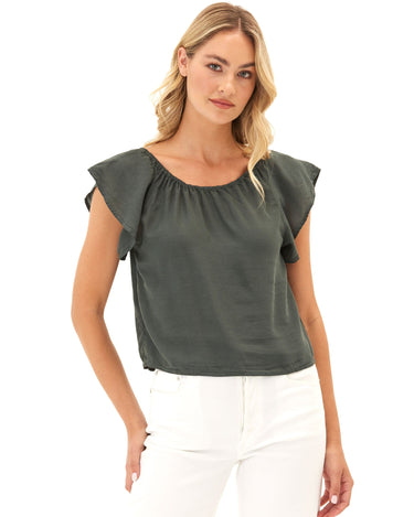 Henrietta Linen Top Womens Tops Short Threads 4 Thought 