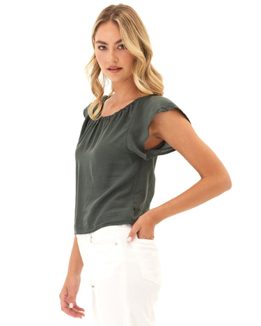 Henrietta Linen Top Womens Tops Short Threads 4 Thought 