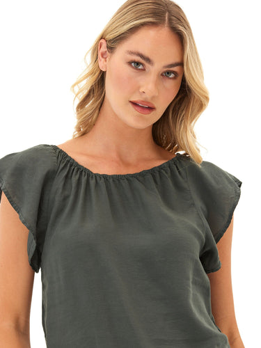 Henrietta Linen Top Womens Tops Short Threads 4 Thought 