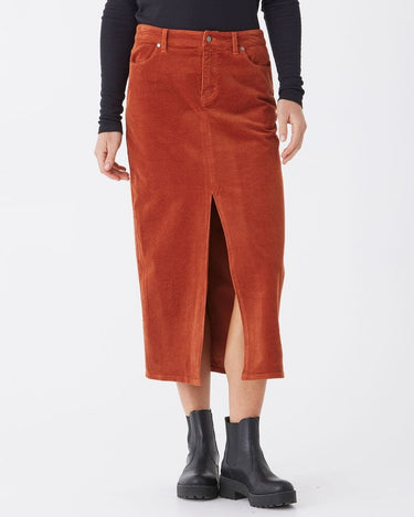 Goldie Stretch Corduroy Midi Skirt Threads 4 Thought 