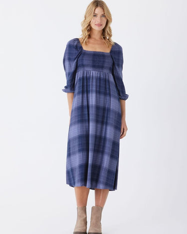 Faye Sierra Plaid Woven Midi Dress Threads 4 Thought 